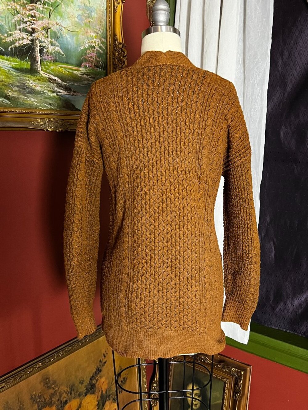 Rusty Color Knit Cardigan - Picture 4 of 11